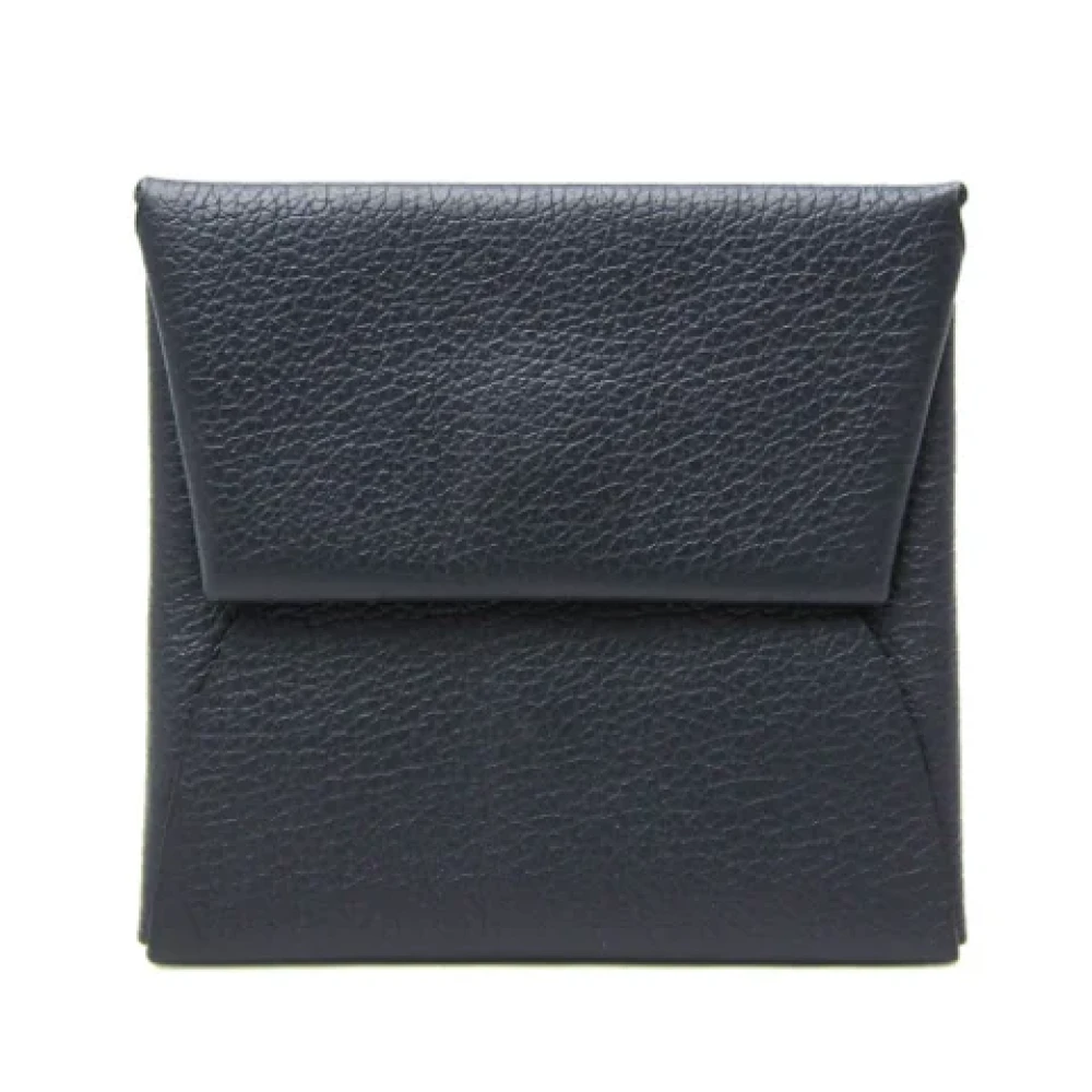 Hermès Vintage Pre-owned Leather wallets Blue Dames