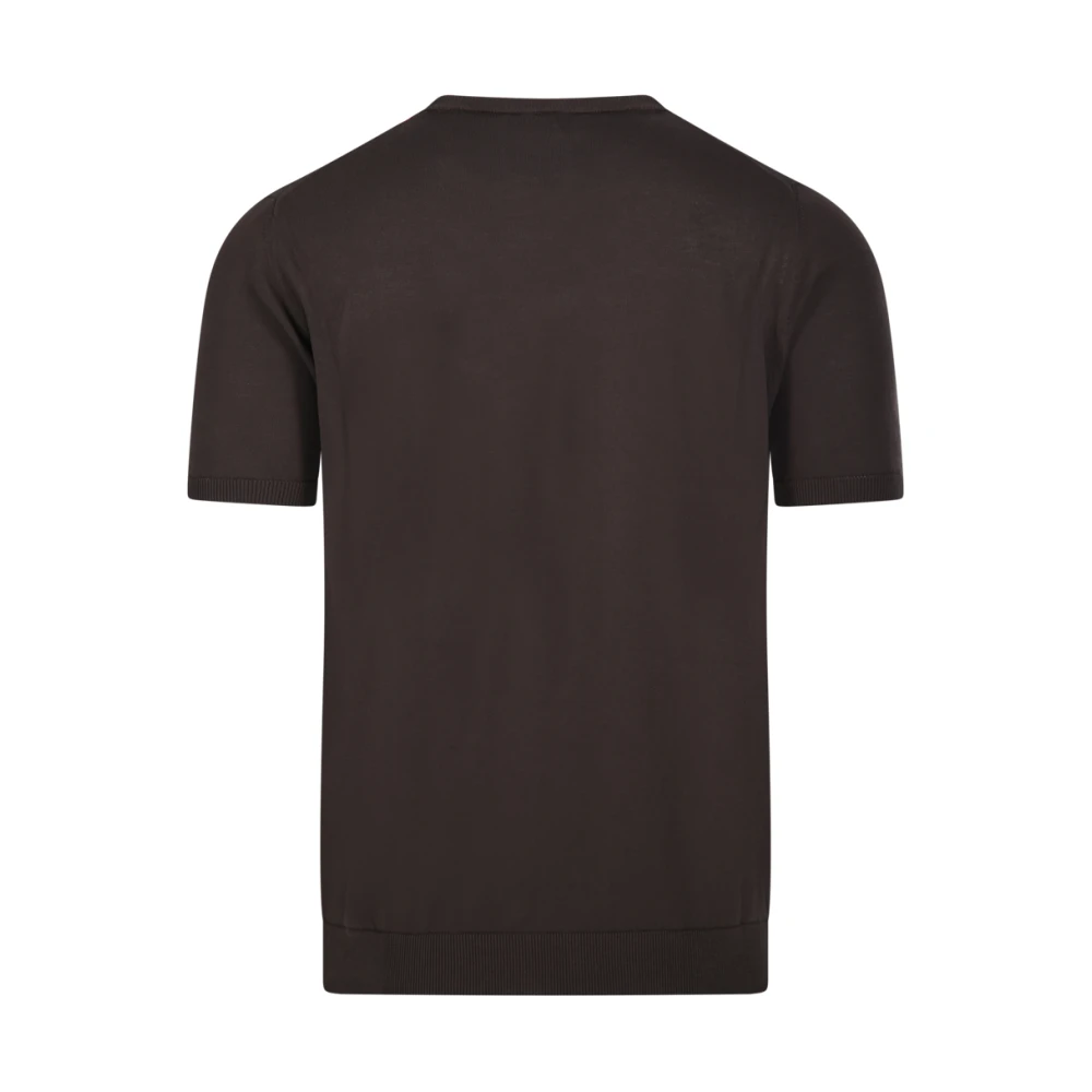 Roberto Collina Moro Ronde Hals Sweater Brown Heren