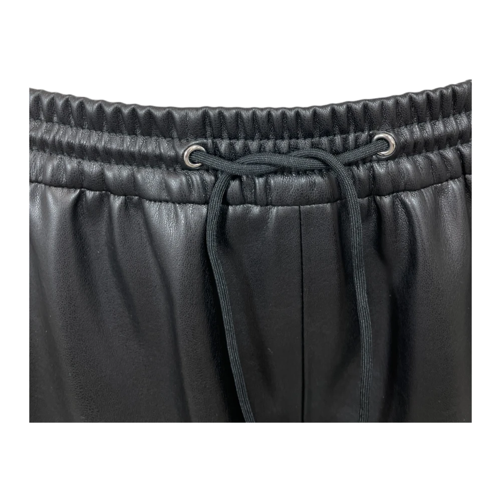 Hugo Boss Zwarte Dames Shorts in Lederlook Black Dames