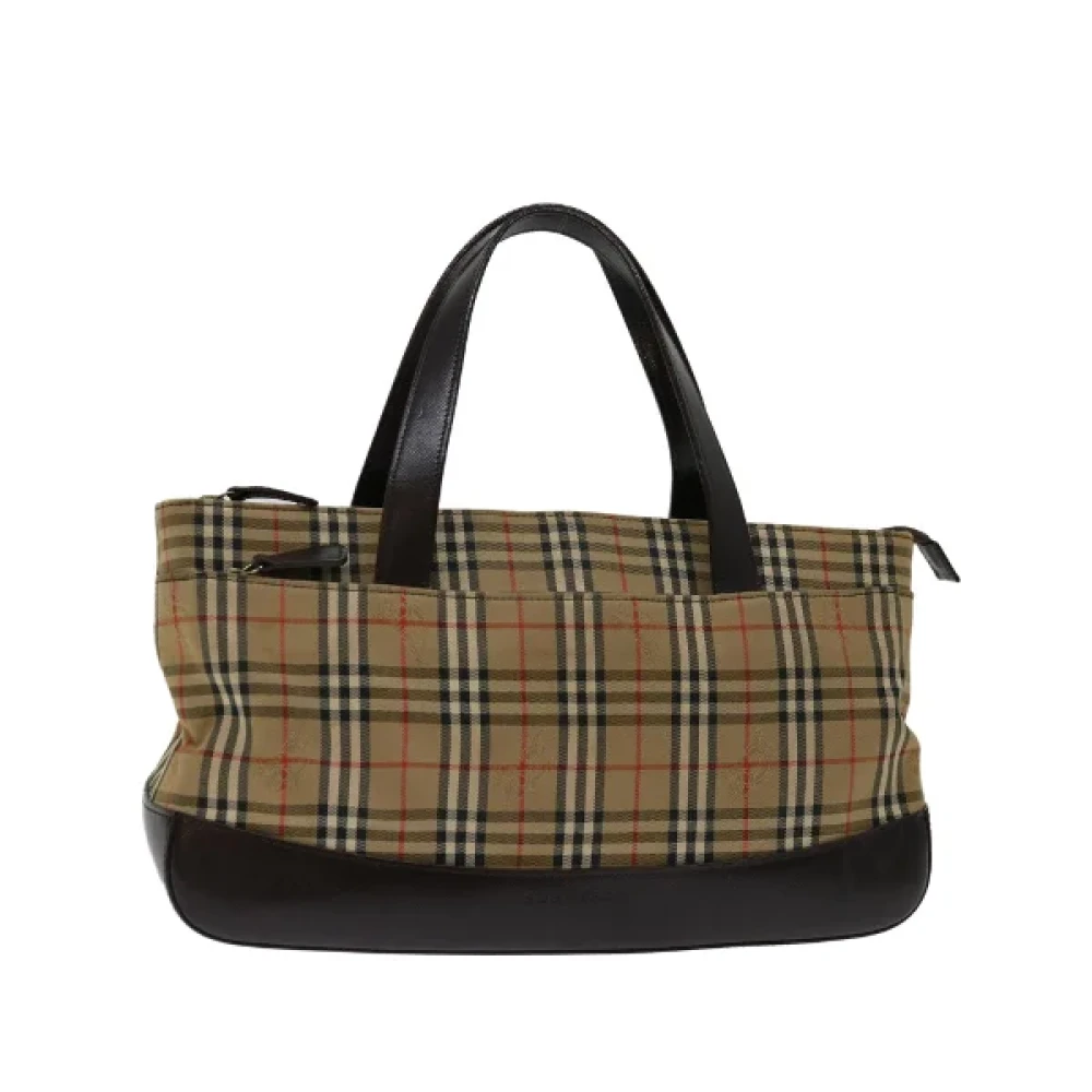 Burberry Vintage Pre-owned Canvas handbags Beige Dames