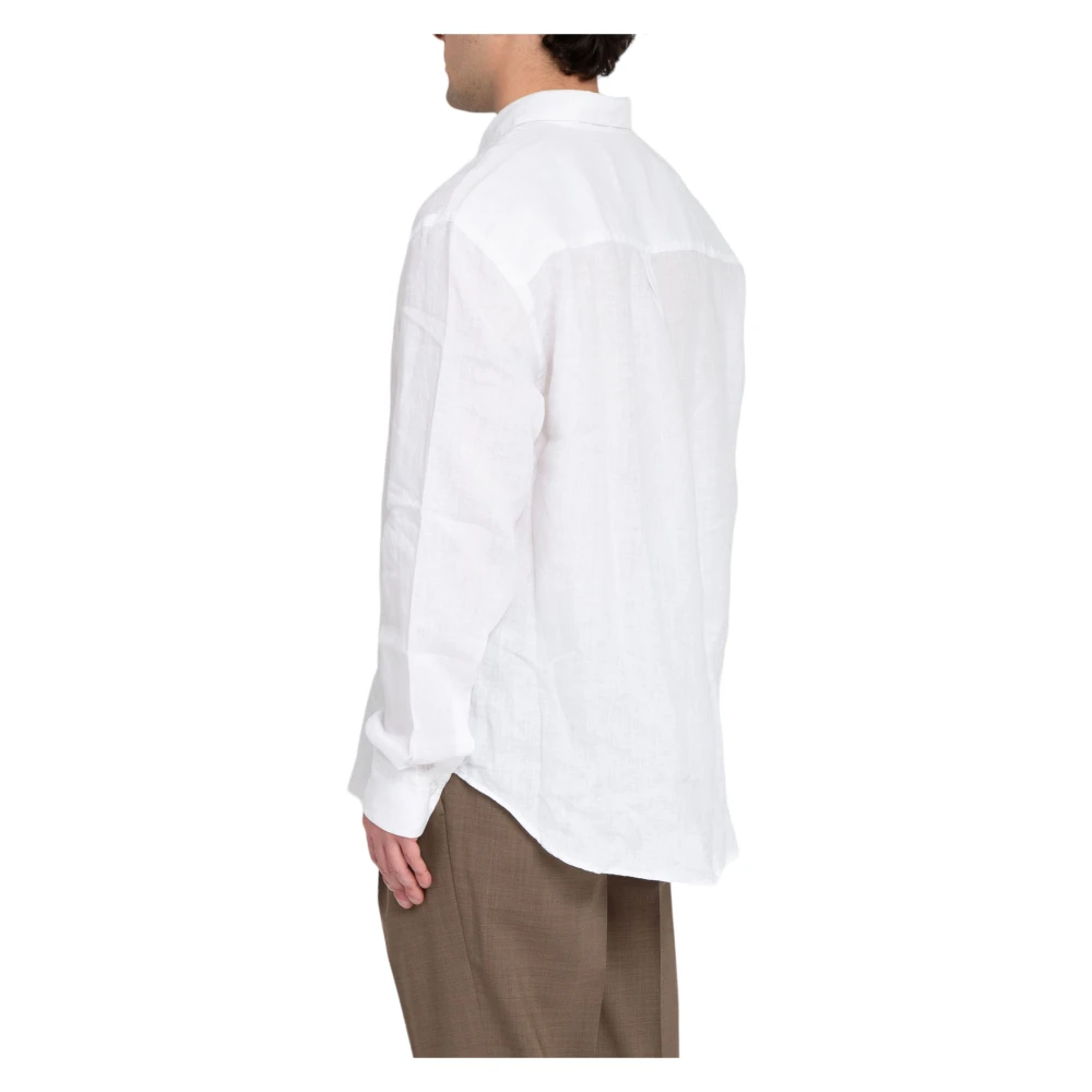 Costumein Linnen shirt in wit White Heren