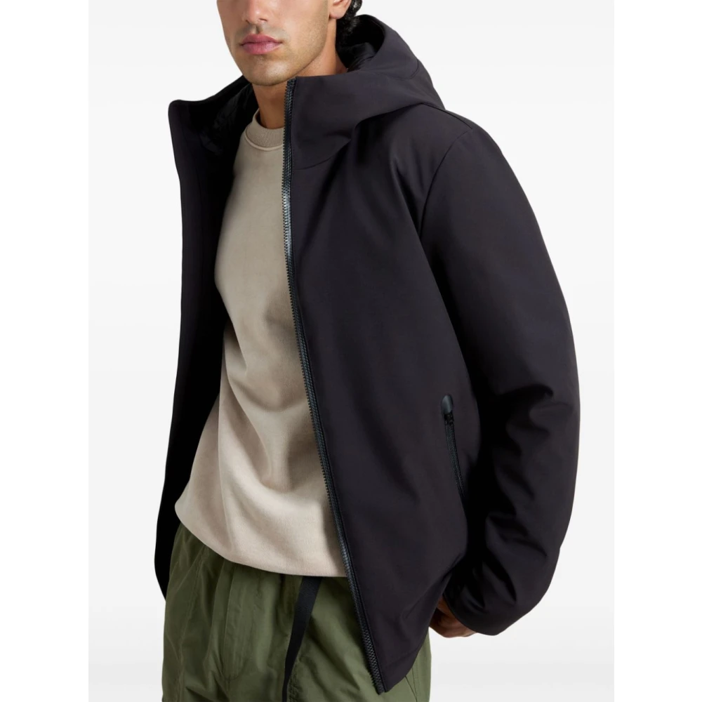 Woolrich Zwarte Donsjas met Hoge Hals Black Heren