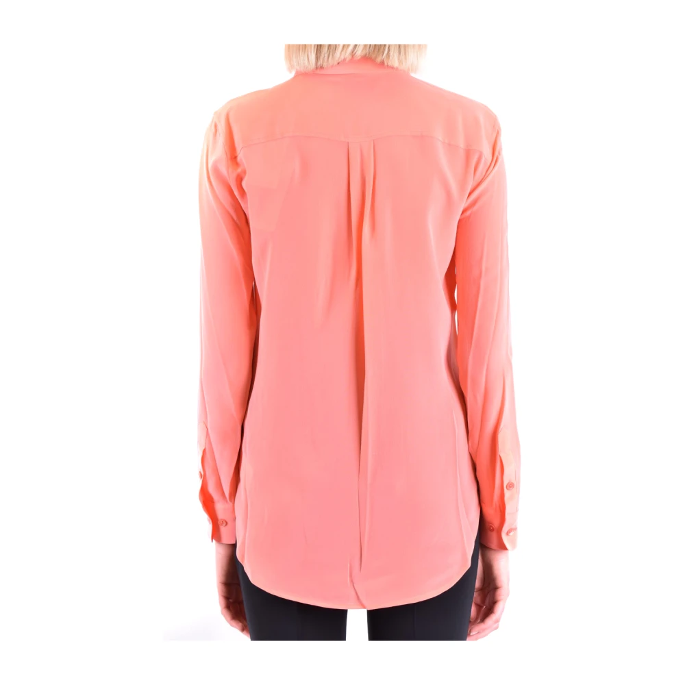 Equipment Luxe Zijden Shirt in Melonkleur Pink Dames