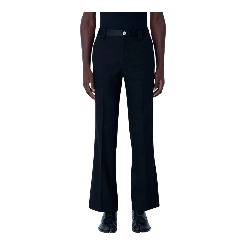 Kiko Kostadinov Men's Black Wide Trousers, W30, Suit Trousers