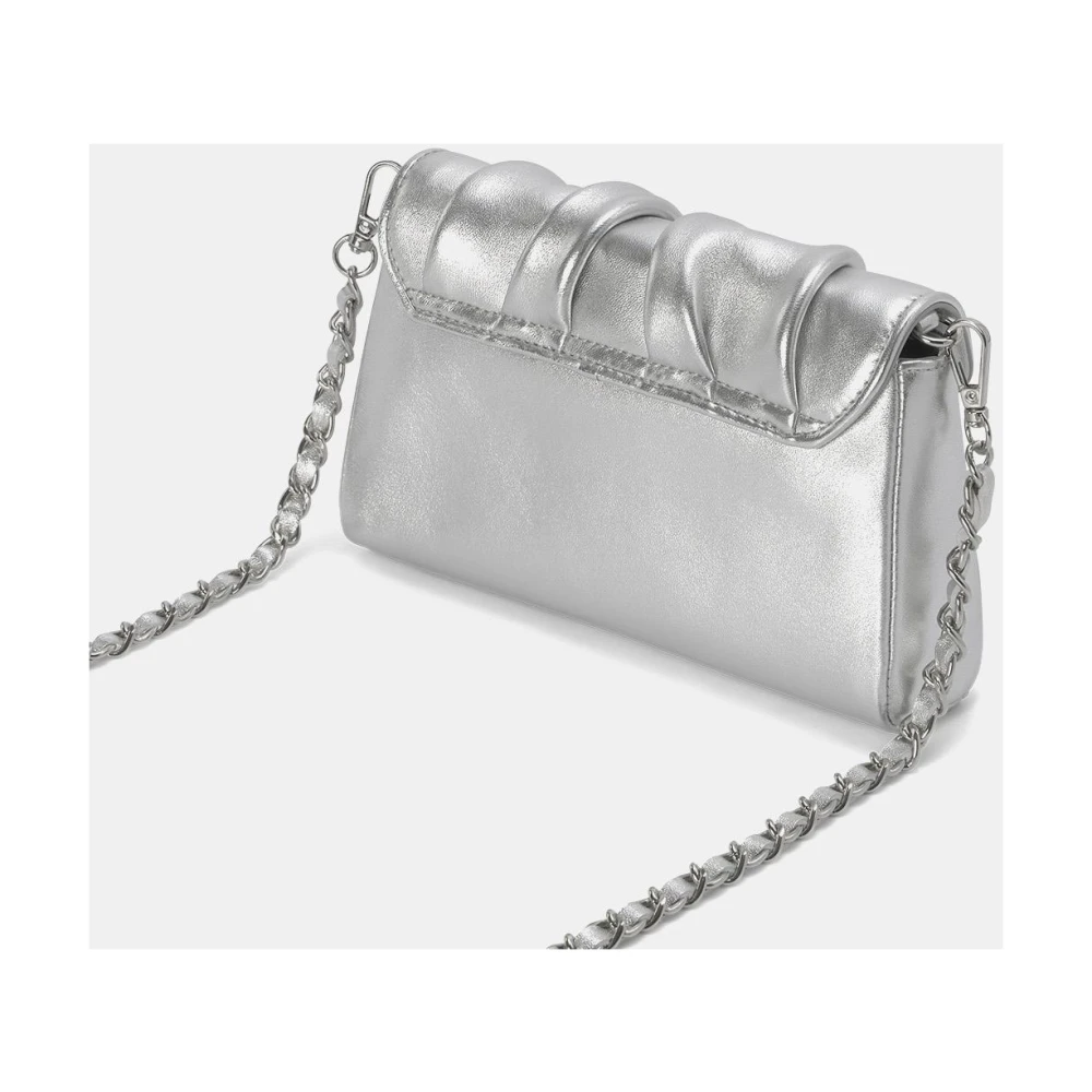 Alma en Pena Diamant Vierkante Leren Schoudertas Gray Dames