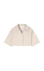 chemise-courte-a-rayures-et-logo