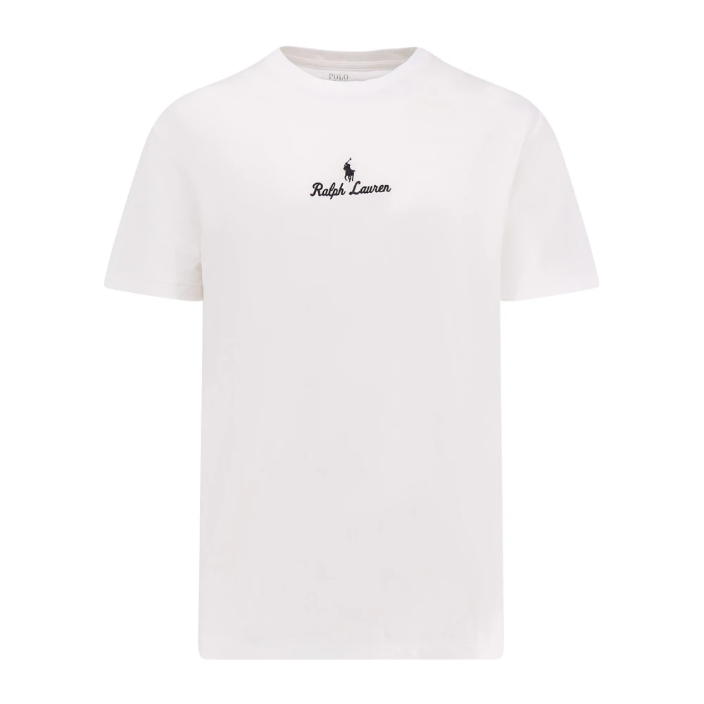 Polo Ralph Lauren Men's White T-Shirts, 2XL, T-Shirts And Polos With Logo Embroidery
