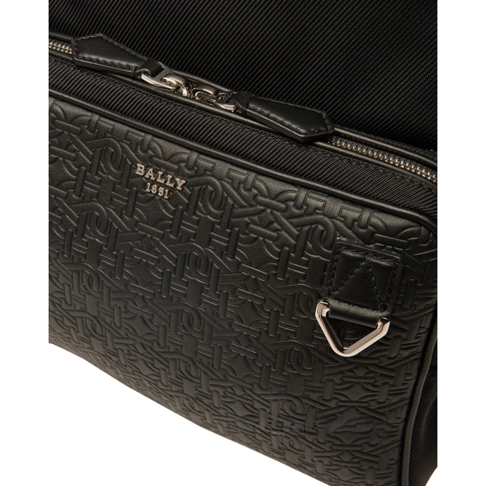 Bally Nylon Logo Rugzak Black Heren
