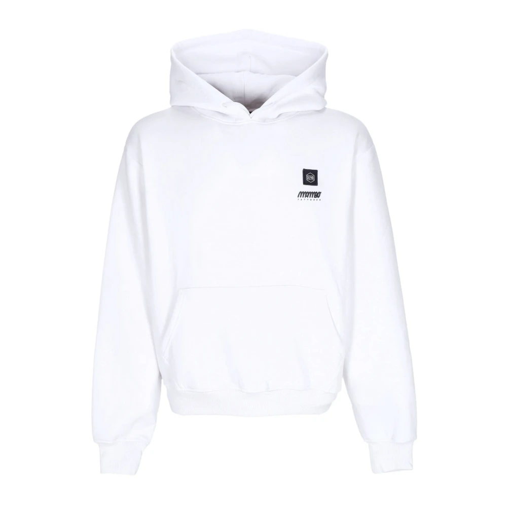 Dolly Noire Witte Mix Hoodie met Verstelbare Capuchon White Heren