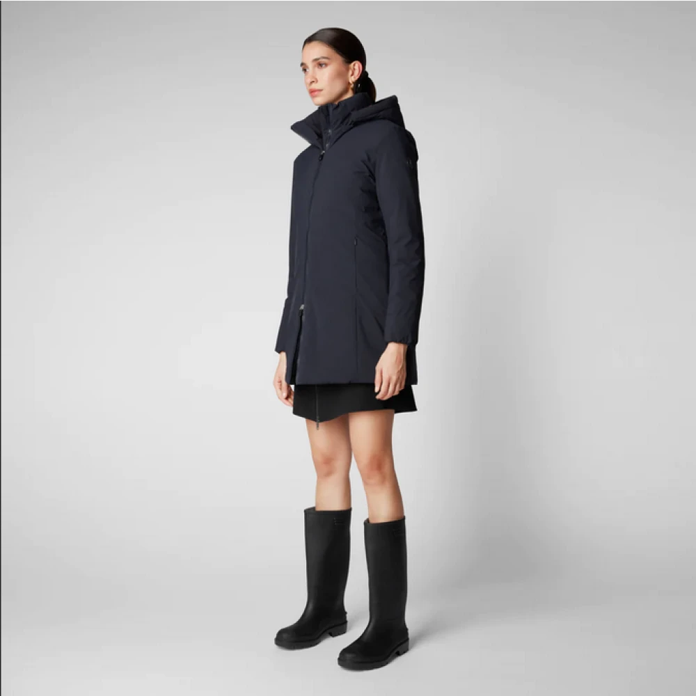 Save The Duck Lange Rachel Jas Gerecyclede Stof Diervrije Isolatie Blue Dames