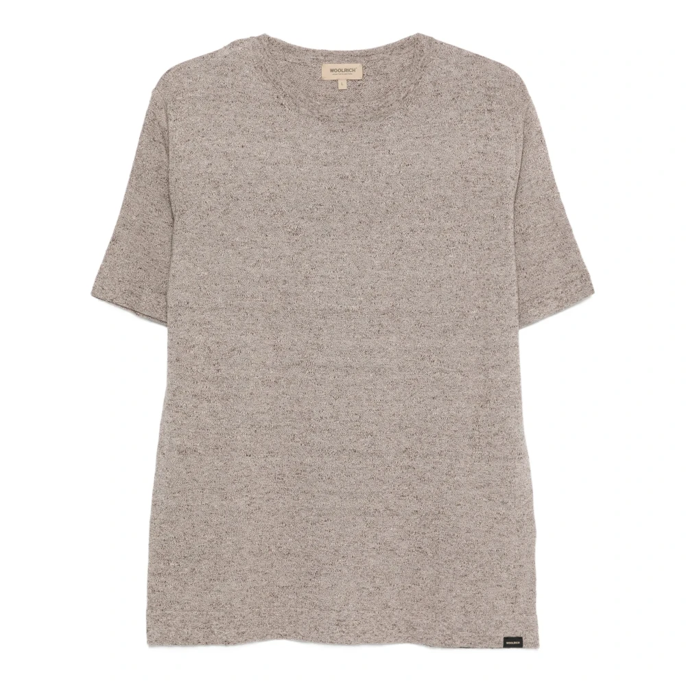 Woolrich Men's Brown T-Shirts, S, Round-Neck T-Shirt