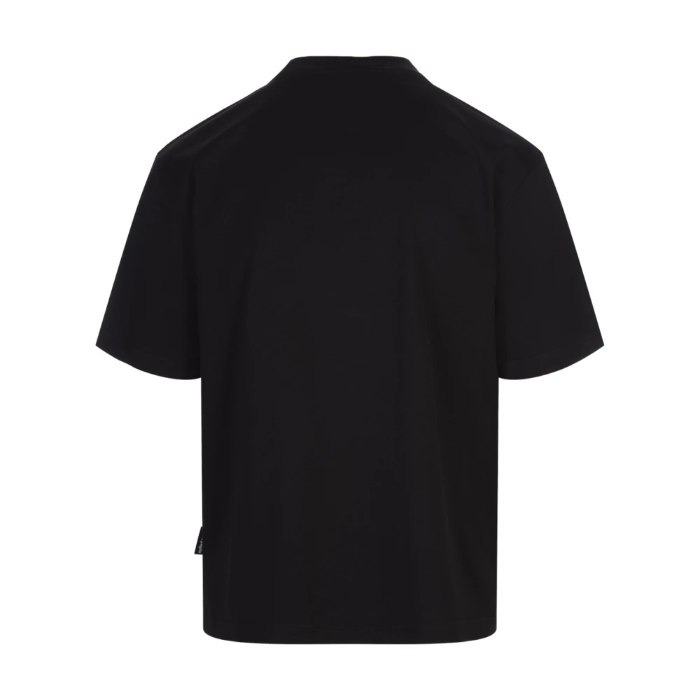Palm Angels Zwart Logo Print Crew Neck T-shirt Black Heren