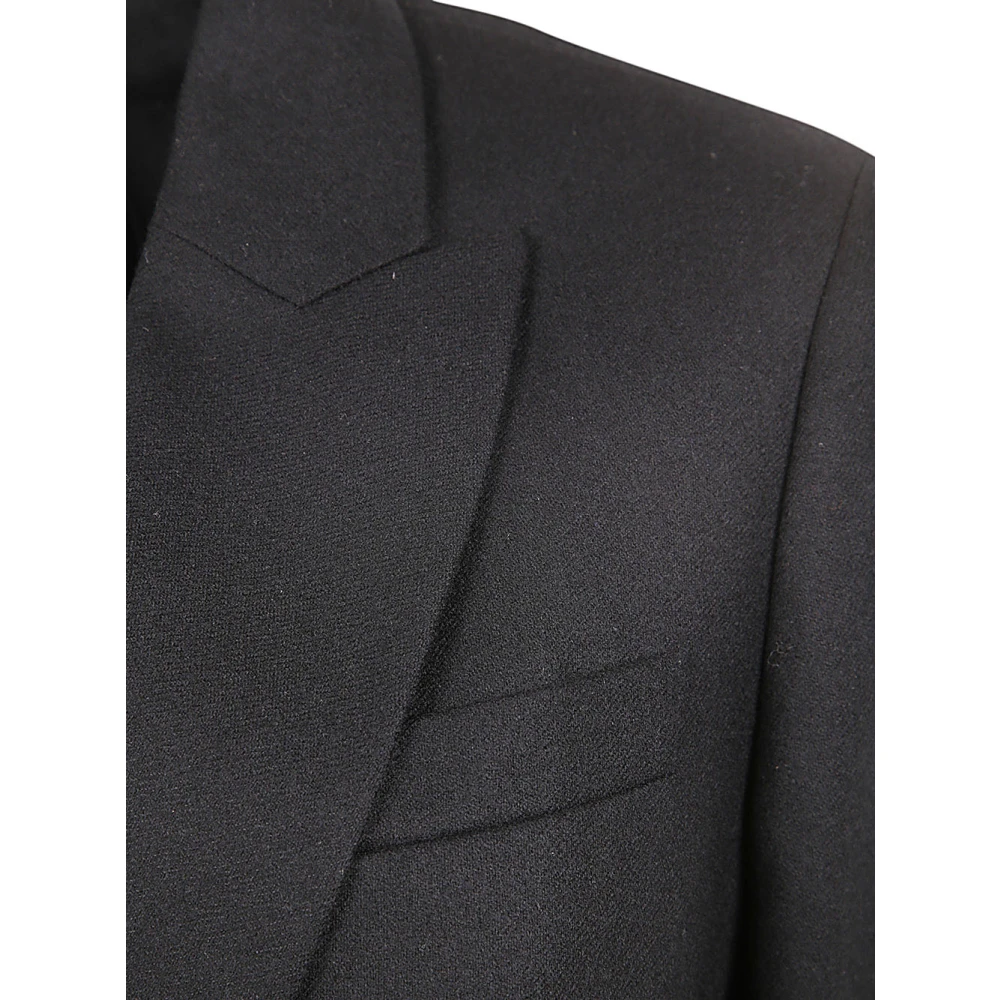 BRUNELLO CUCINELLI Dubbelborstig Zwarte Jas Black Dames