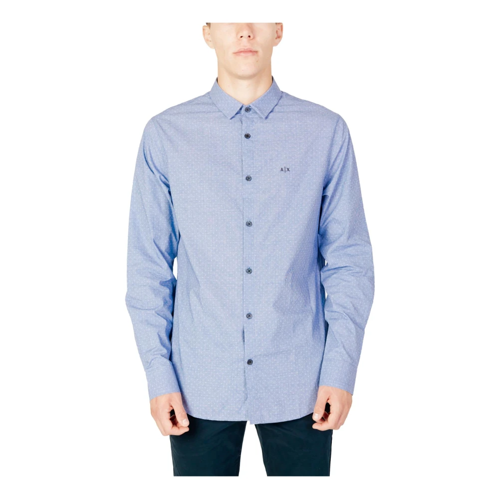 Armani Exchange Uomo Blu Camicia