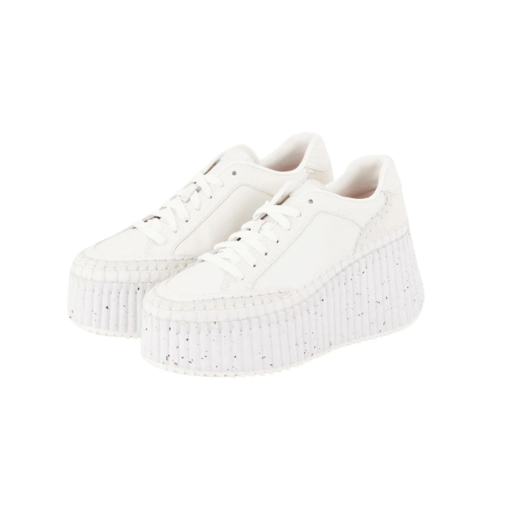 Chloé Nama Wedge Sneaker Dames Schoenen Wit