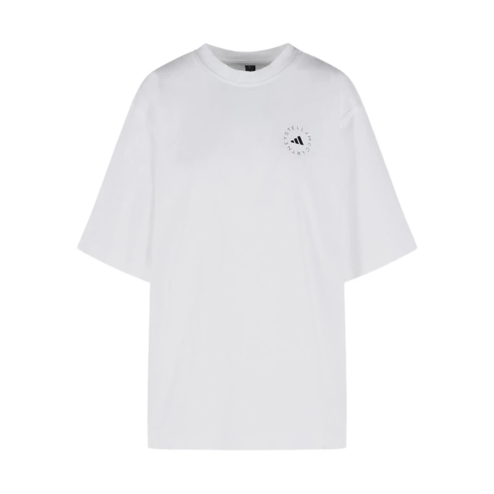 Adidas By Stella Mccartney Women's White Training T-Shirts & Tops, L, Loose T-Shirt