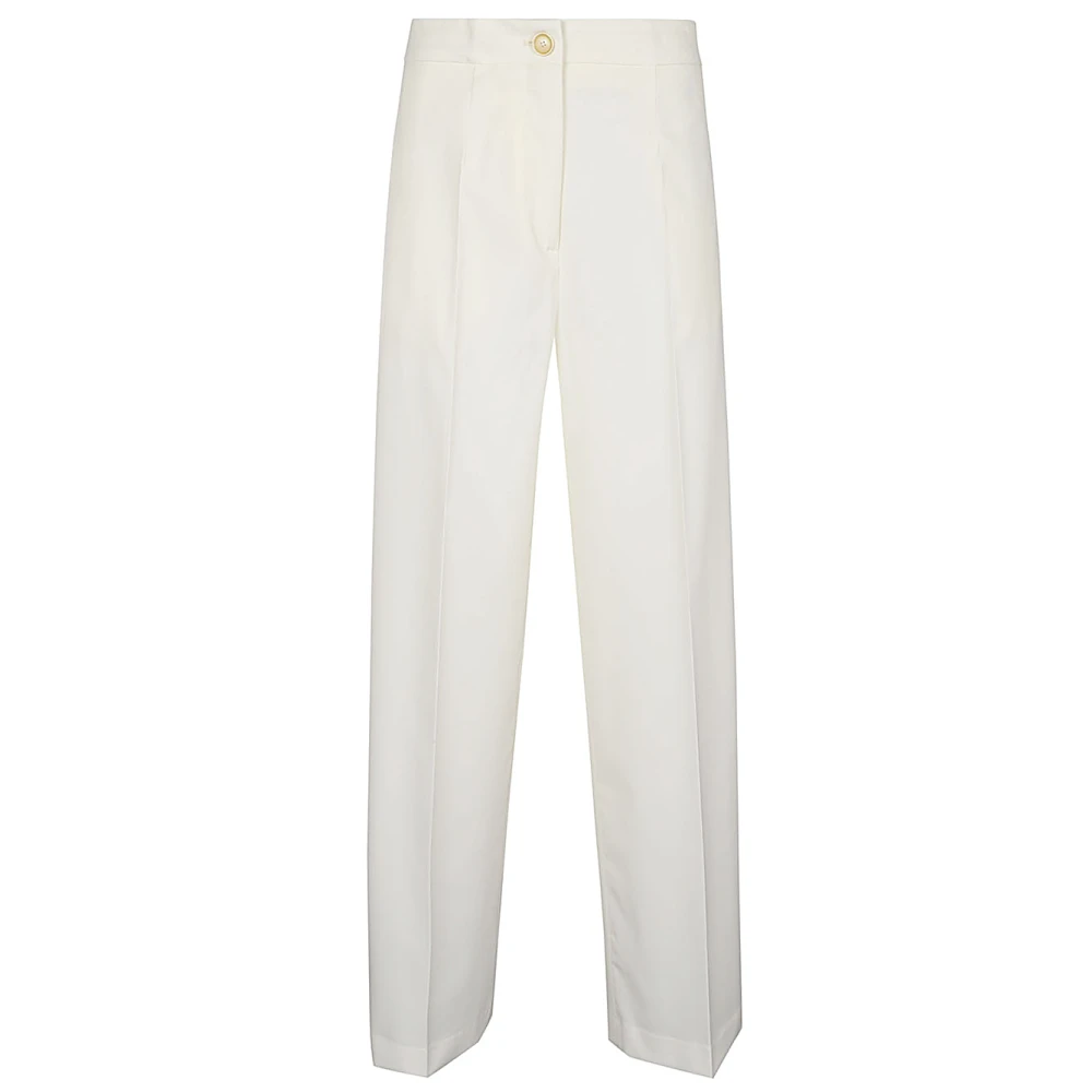 Erika Cavallini Witte Straight Cut Broek White Dames