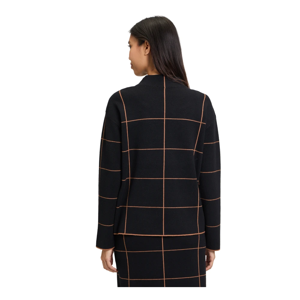 Betty Barclay Glitterend Geruite Trui Black Dames