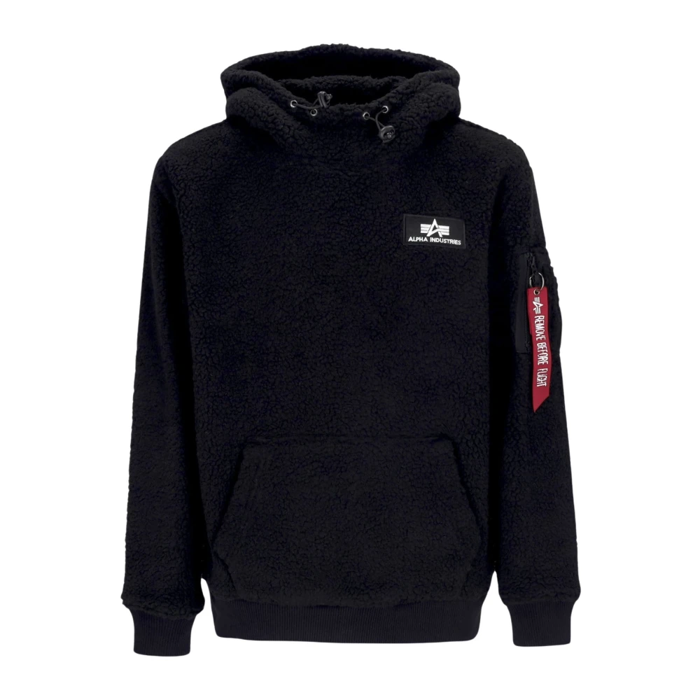 Alpha Industries Black Sherpa Hoodie - Male - Hoodies - S - Sweatshirts & Hoodies