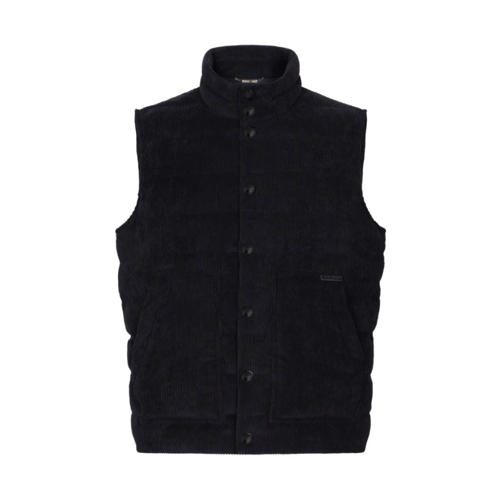 Dolce & Gabbana Men's Black Padded Lined Vest - Waistcoats - M - Jackets