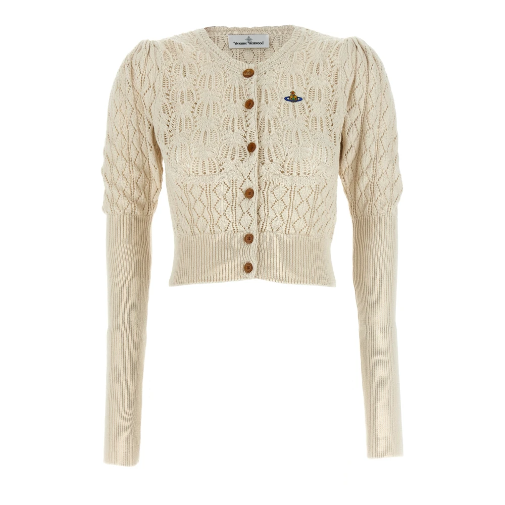 Vivienne Westwood Vrouw Beige Truien & Vesten Dames, Xs, Katoen, Ella Katoenen Vest