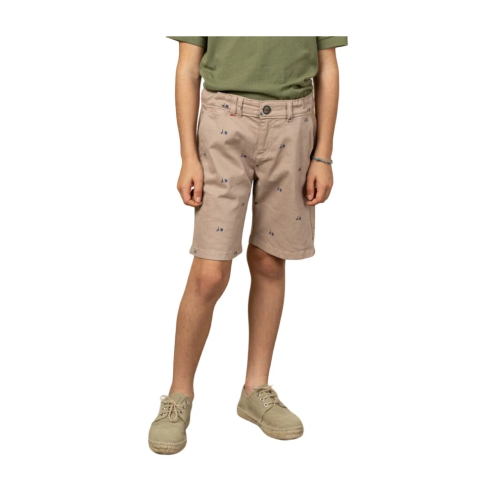 Scotta Boys Beige Shorts, 6 Y, Bermuda Logo