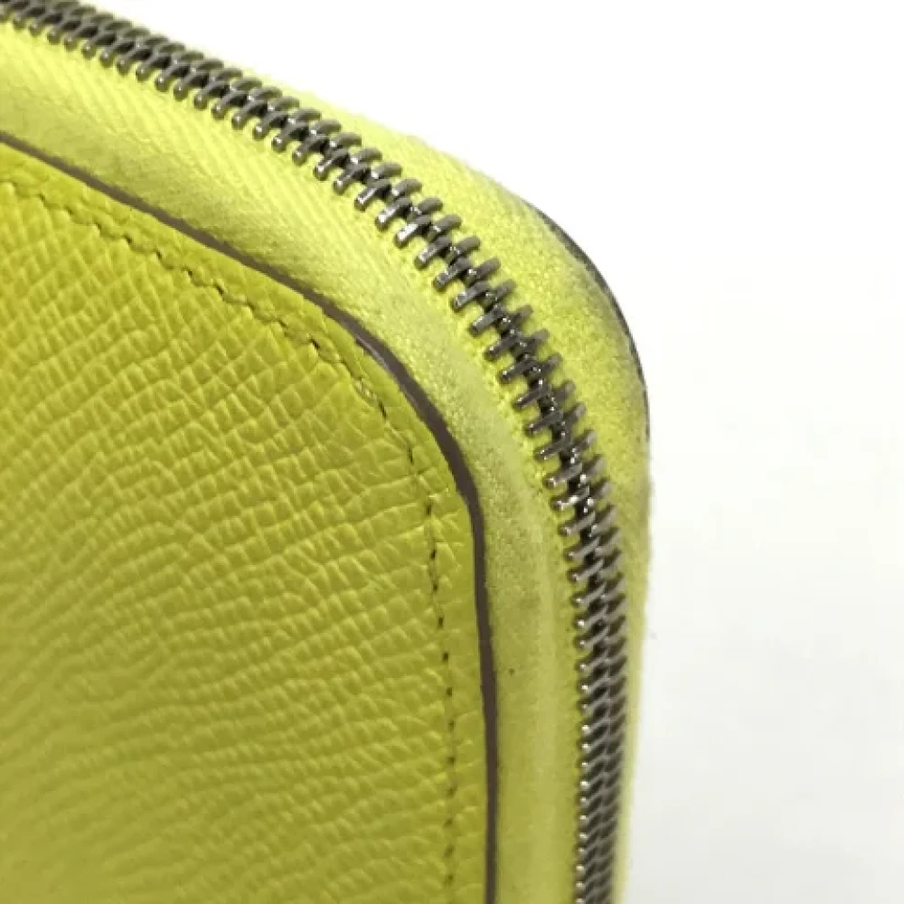 Hermès Vintage Pre-owned Leather wallets Yellow Dames