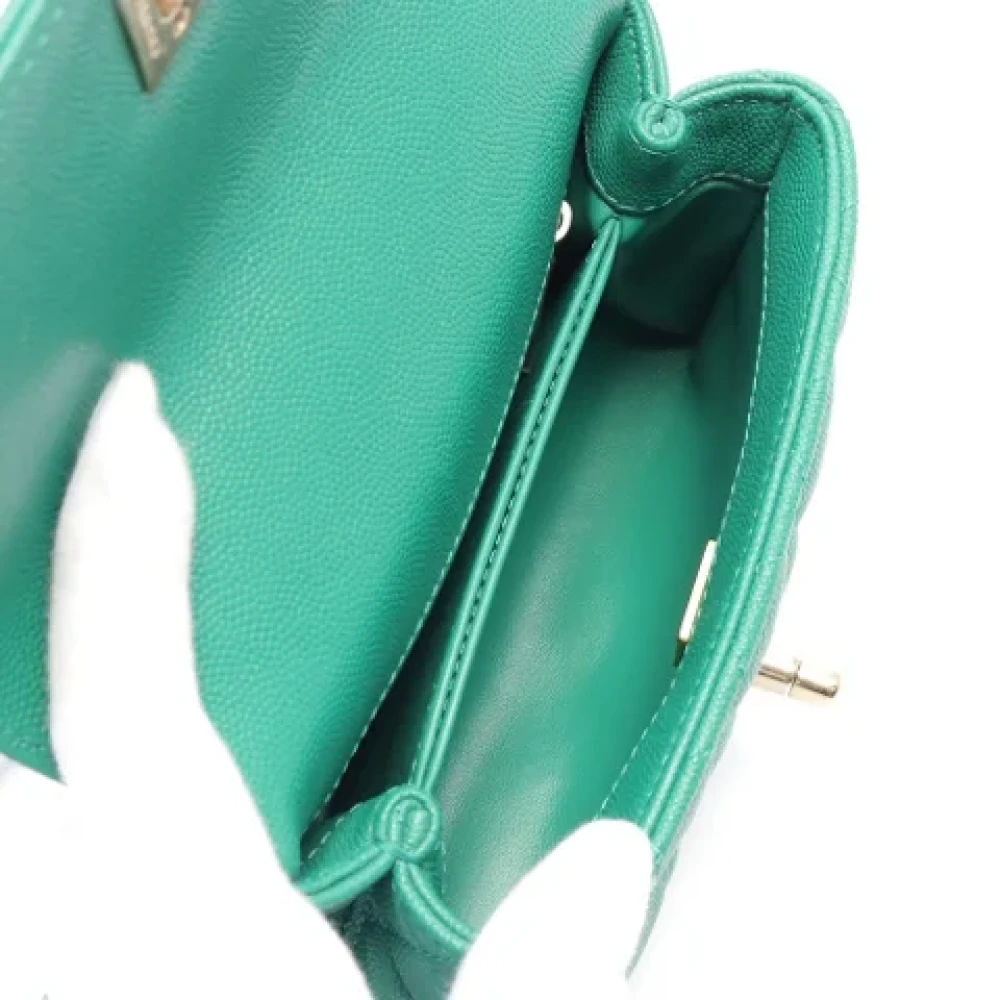 Chanel Vintage Pre-owned Leather handbags Green Dames