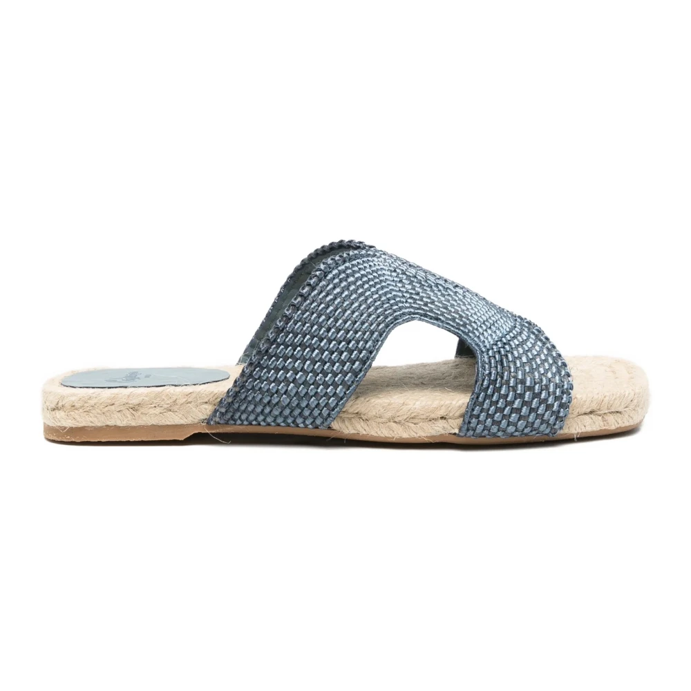 Castañer Blue Sliders, Female, 7 Uk, Pura Flat Sandal