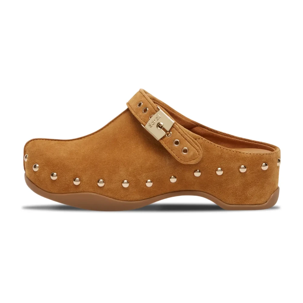 Scholl Brown Clogs, Female, 6 Uk, Pescura Phoebe