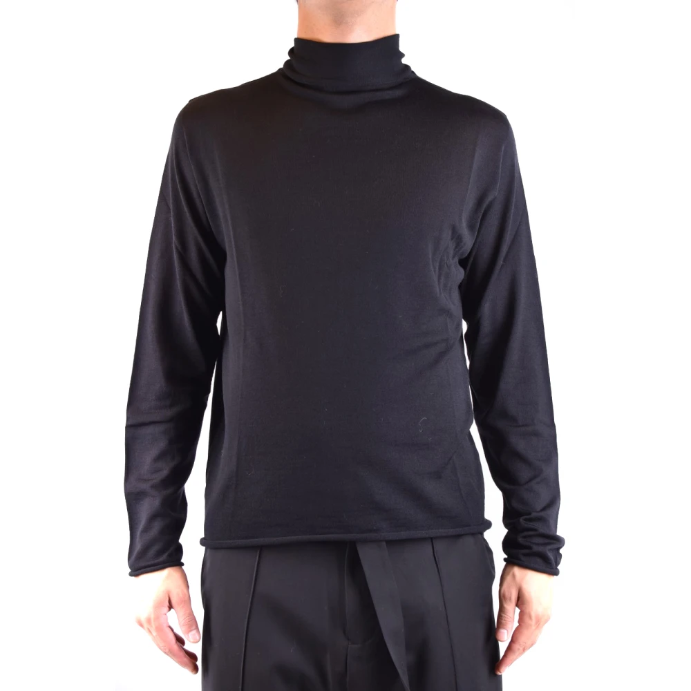 Isabel Benenato Zwarte Wol Gebreide Kleding Aw22 Black Heren