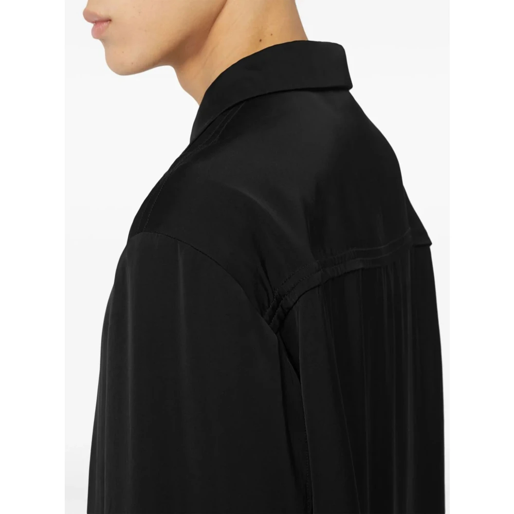 Jil Sander Zwarte Oversized Overhemd met Lange Mouwen Black Heren
