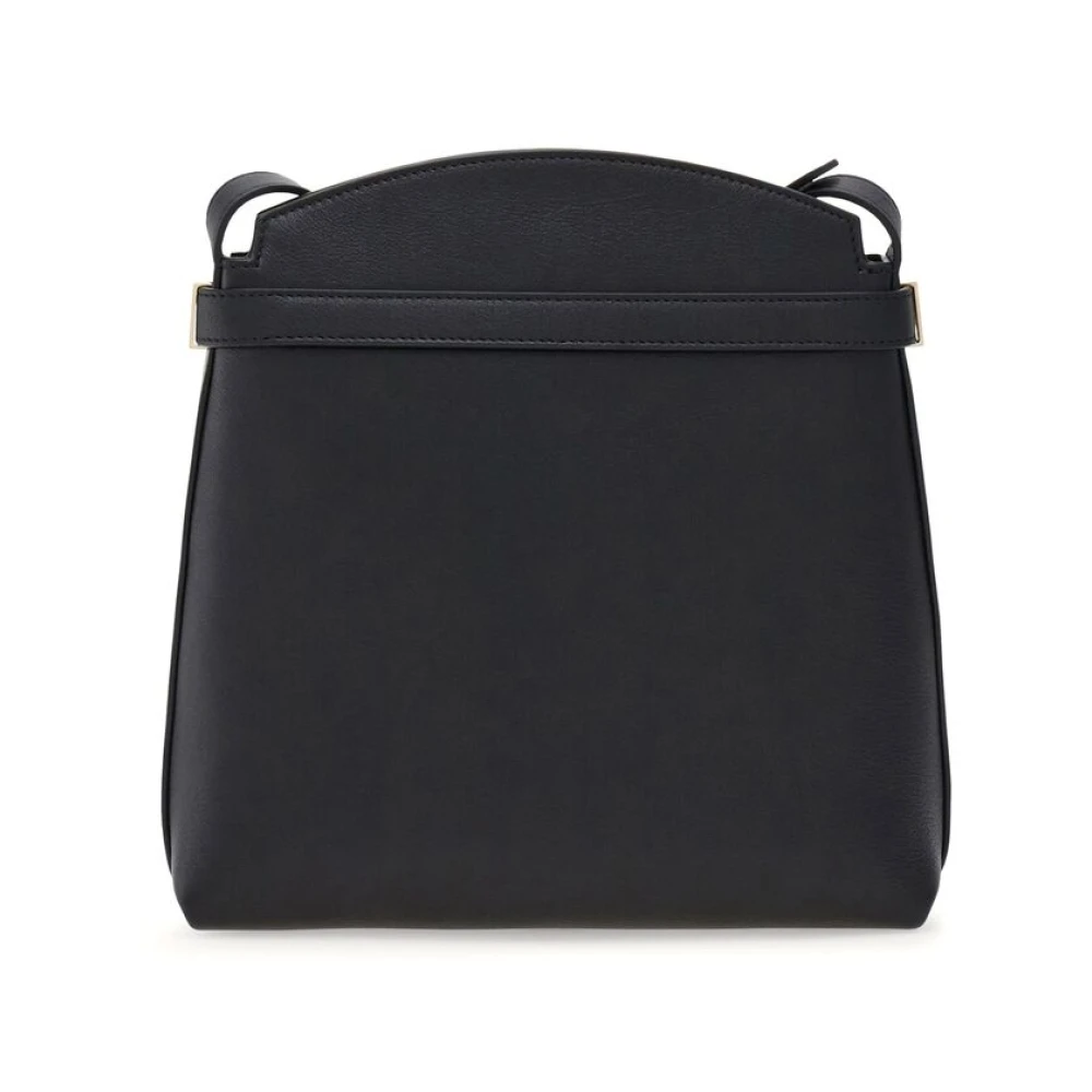 Salvatore Ferragamo Zwarte Gancini Plaque Schoudertas Black Dames