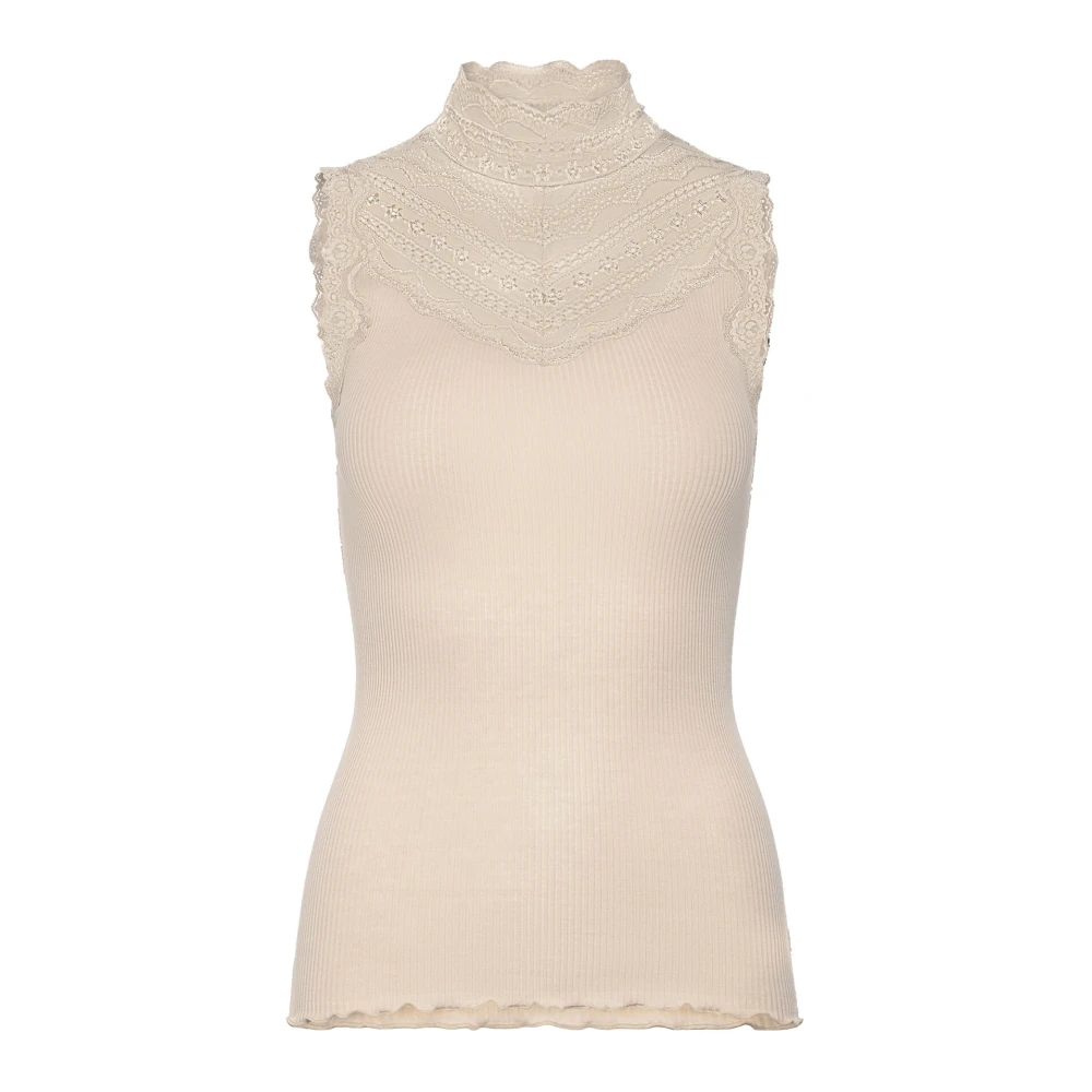 Rosemunde Vrouwelijke Kant Top Cacao Beige Dames