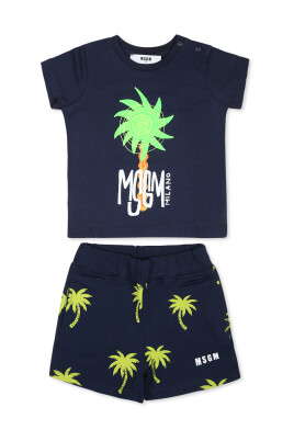 ensemble-sportif-court-bleu-avec-imprime-palmier