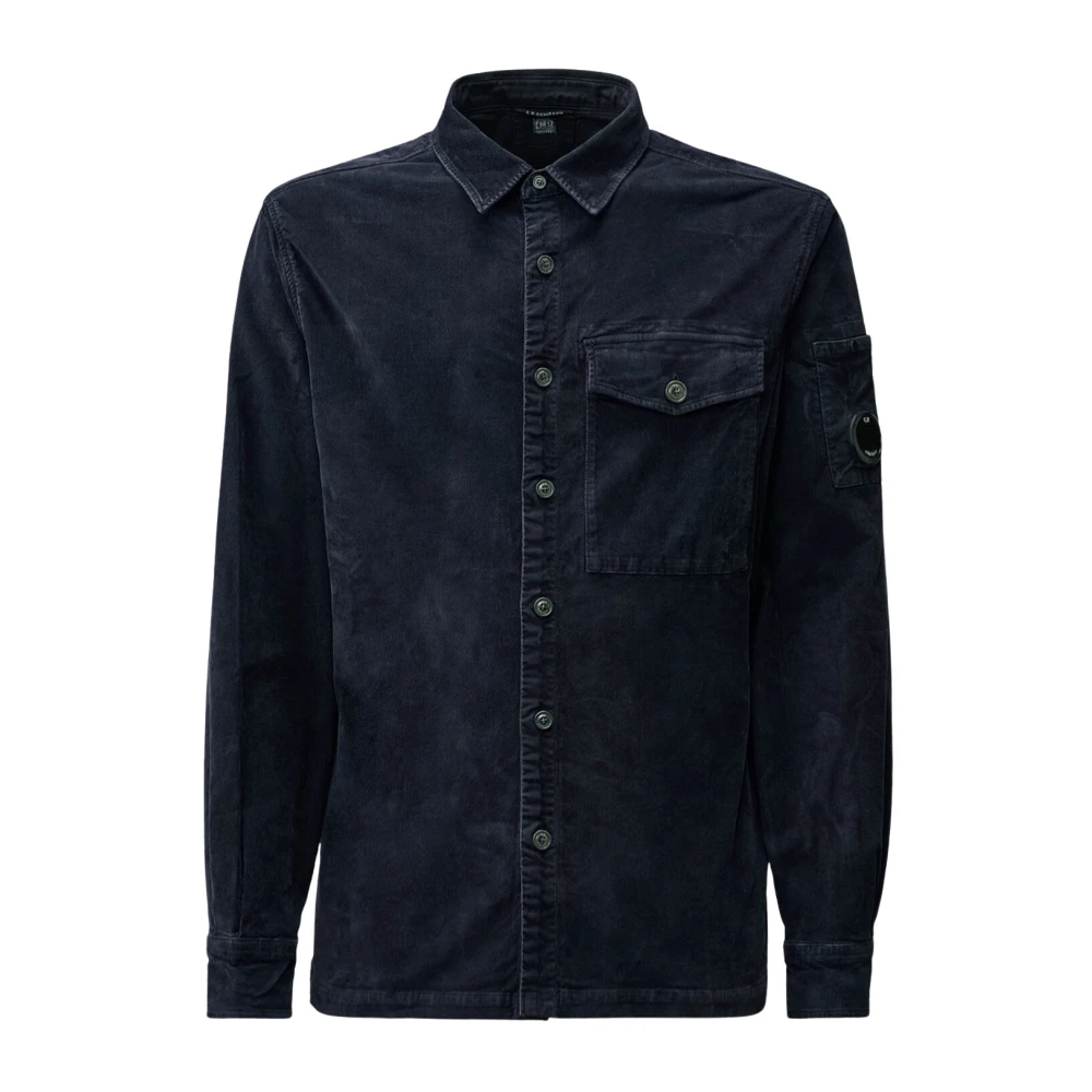 C.P. Company Corduroy overshirt met knoopsluiting Blue Heren