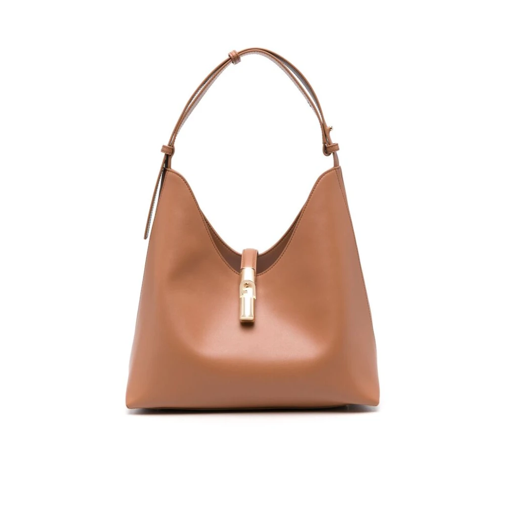 Furla Bruine Faux Leren Schoudertas Brown Dames