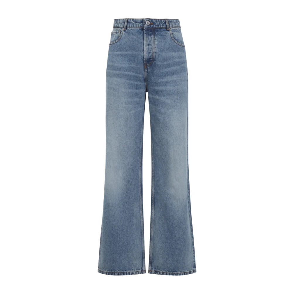 Ami Paris Blauwe Katoenen Jeans Ss25 Blue Heren