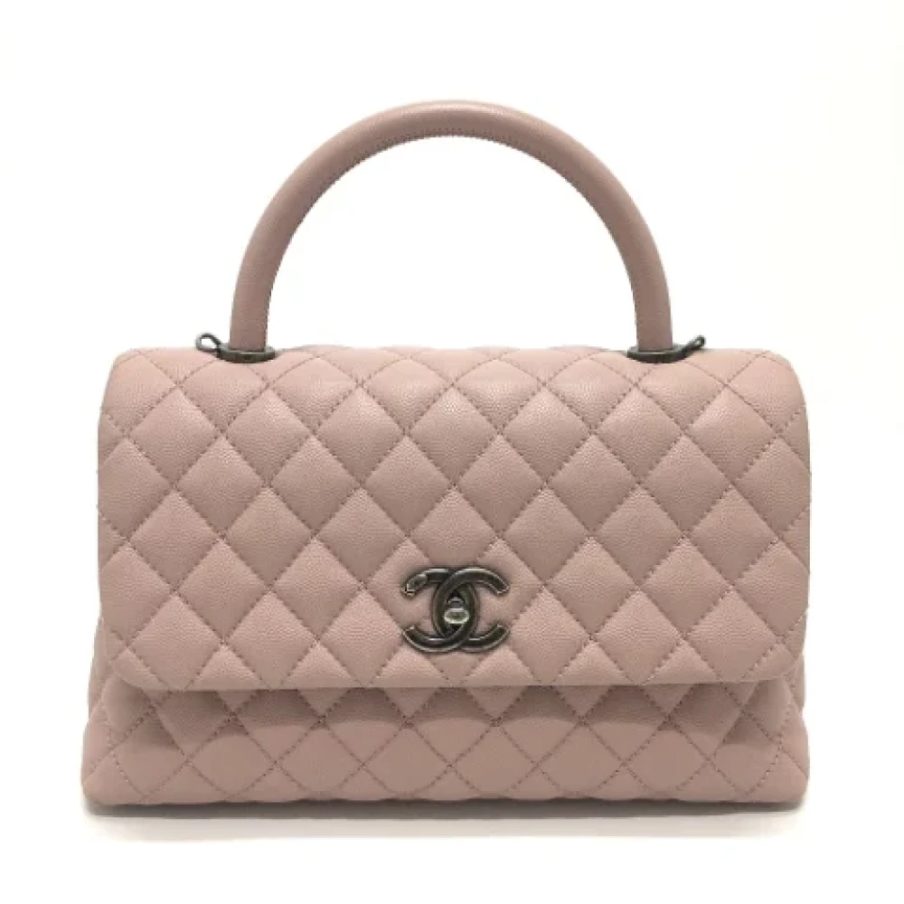 Chanel Vintage Pre-owned Leather chanel-bags Pink Dames