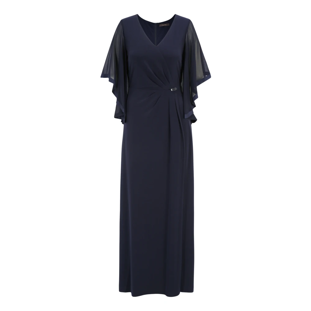Vera Mont Elegante Avondjurk met Vlindermouwen Blue Dames