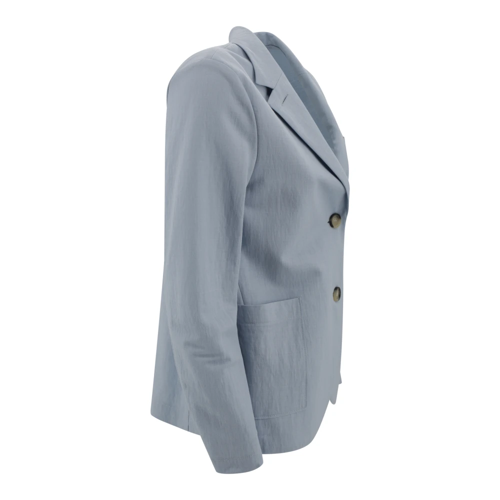 Harris Wharf London Lichtbruine Blazer met Knoopsluiting Blue Dames
