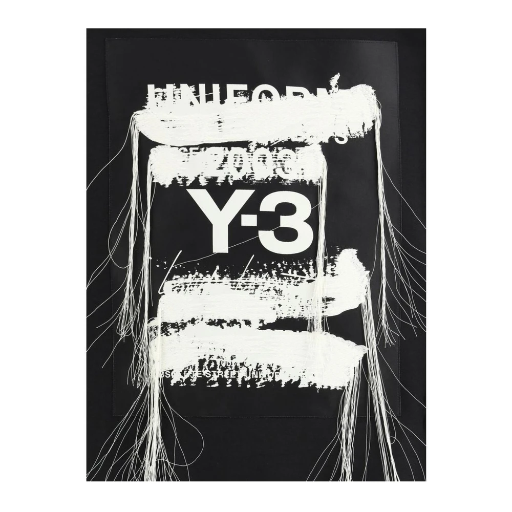 Y-3 Maxi-Print Patch Jas met Koordzoom Black Heren