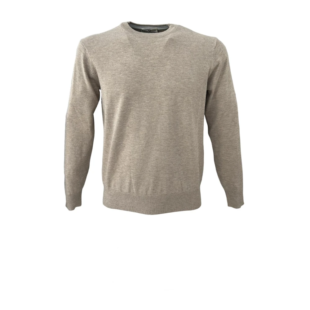 Cashmere Company Ronde Hals Trui Beige Heren