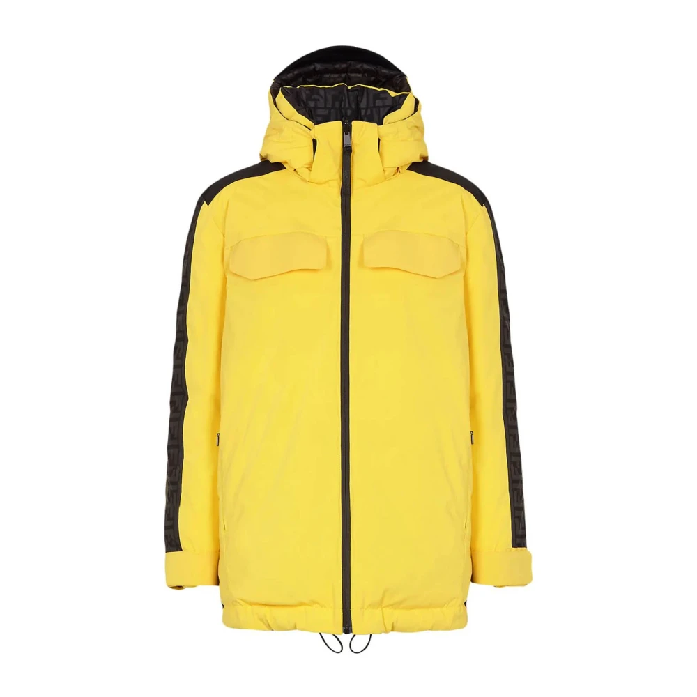 Fendi Ski-jack met Logo Double Face Black Dames