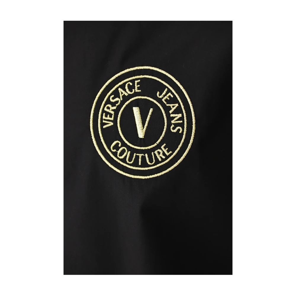 Versace Jeans Couture Zwart Goud V-Embleem Shirt Black Heren