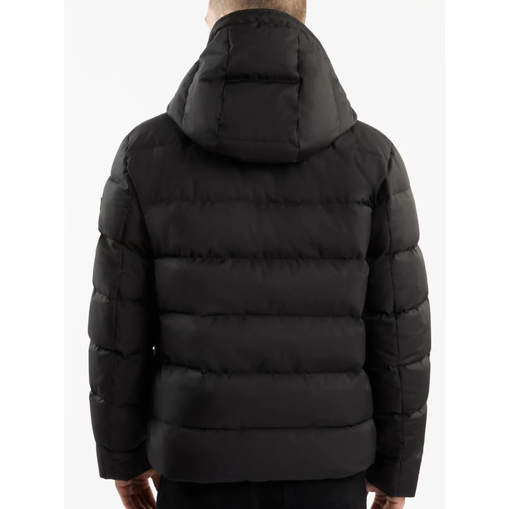 Fay Zwarte Dubbele Voorkant Donsjas Black Heren