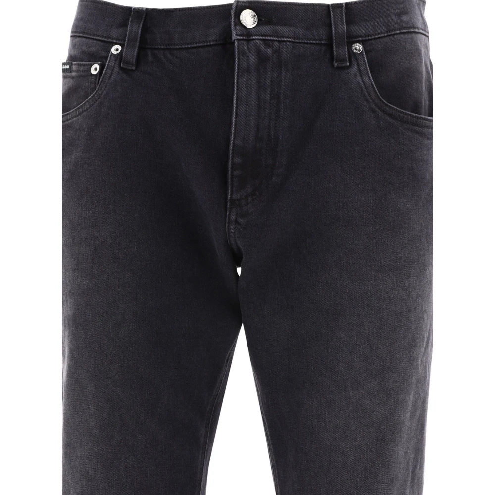 Dolce & Gabbana Losse Jeans 100% Katoen Black Heren