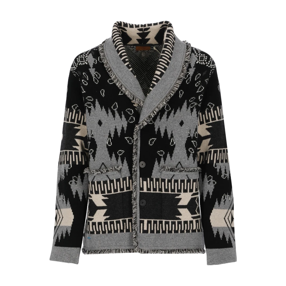 Alanui Heren Icon Bandana Print Cardigan Black Heren