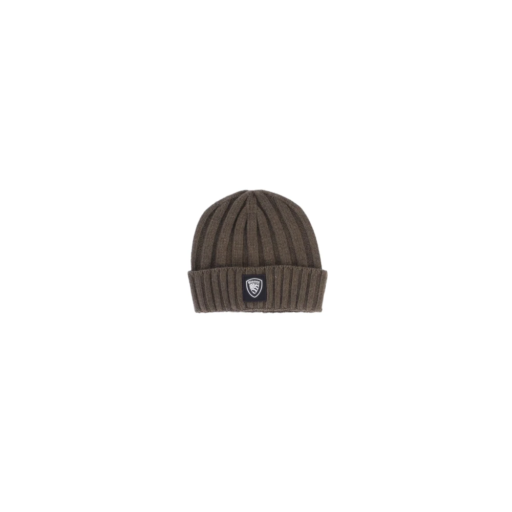 Blauer Logo Voorkant Wollen Hoed Green Heren