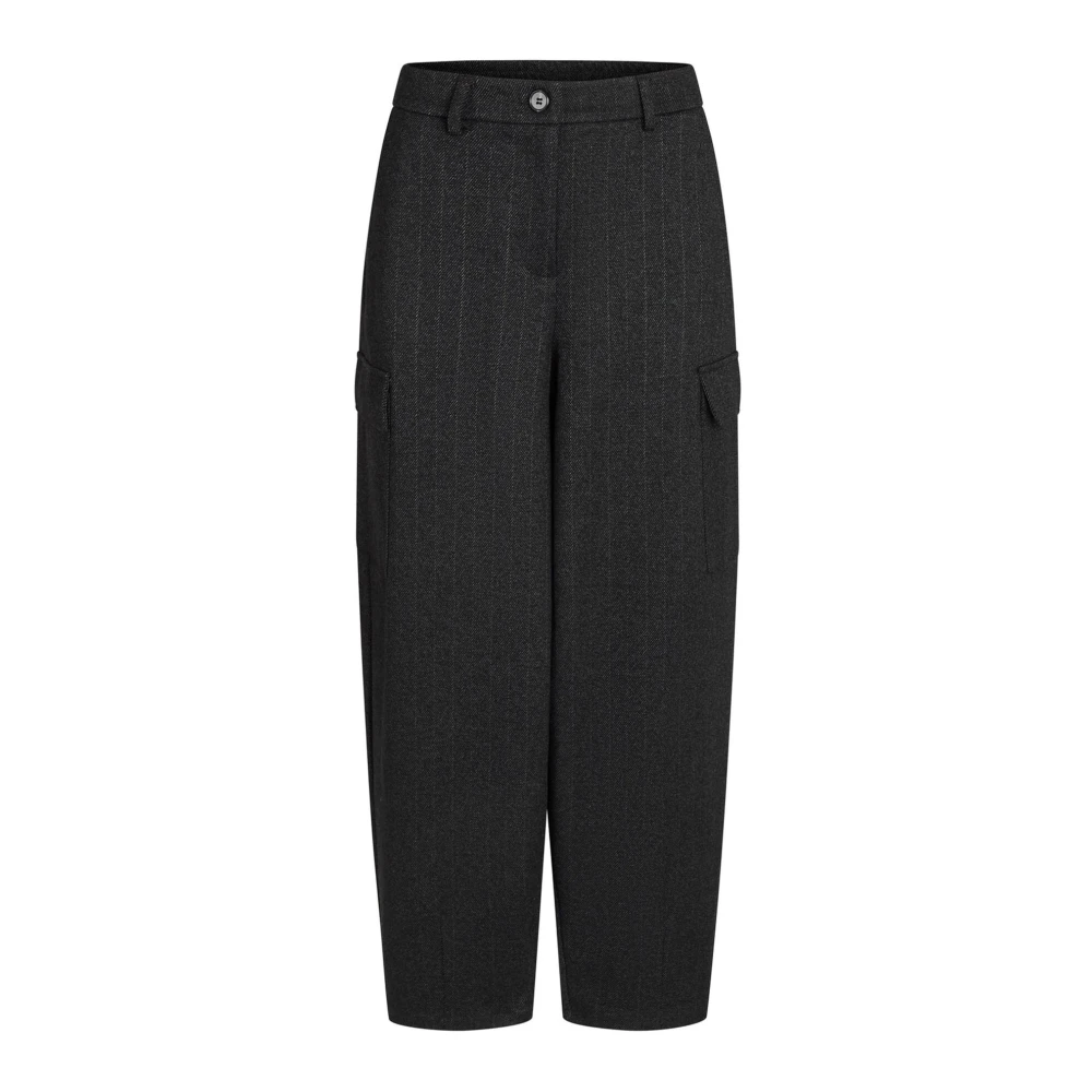 RUE de Femme Stijlvolle Cargo Broek Zwart Black Dames